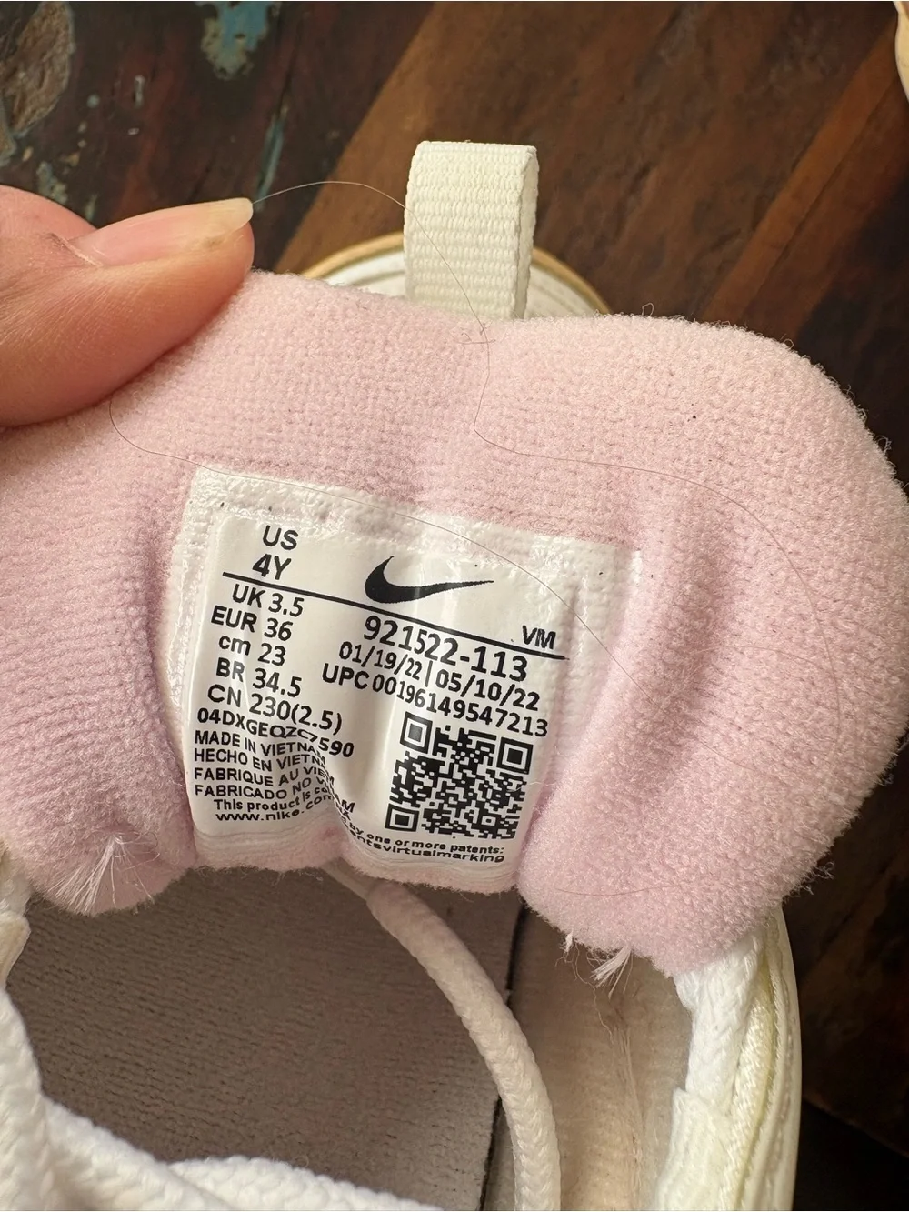 Nike Kids Air Max 97 Cream, White & Pink Visible Air Sneaker